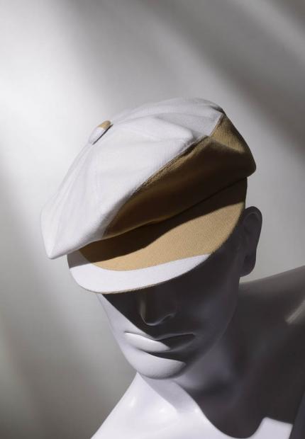 Stephen Jones Spring Summer 2017 Shade collection mens oversized cotton two tone cap