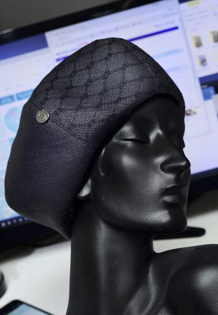 Stephen Jones Millinery Spring Summer 2018 Hats Paris half veiled covered straw beret