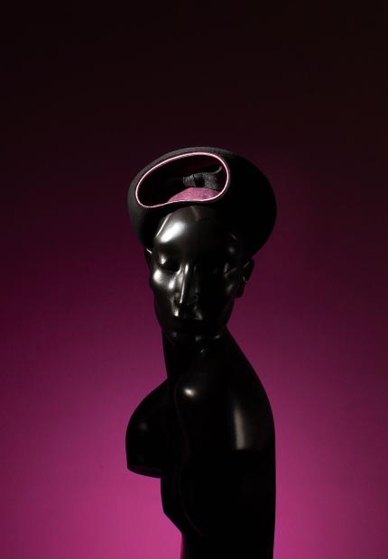 Stephen Jones Millinery pink black headband