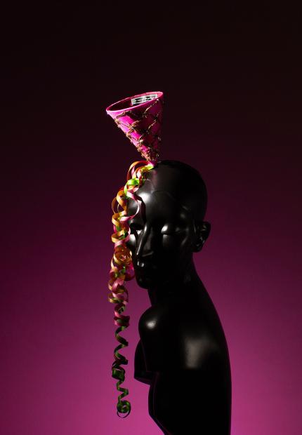 Stephen Jones Millinery pink party hat